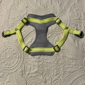 Silver Gray and Neon Green Boots and Barkey Dog Harness Size L